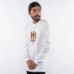 KAOS KATUN COMBED 16's CASUAL PRIA WANITA LENGAN PANJANG PUTIH ORIGINAL MATERNAL | ISPLANK