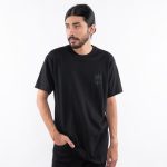KAOS KATUN COMBED 20's PRIA CASUAL SIMPLE LENGAN PENDEK HITAM ORIGINAL MATERNAL | MAWNS