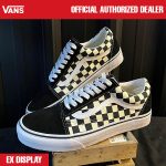 SEPATU SNEAKERS (EX DISPLAY) CASUAL PRIA WANITA HITAM ORIGINAL | X OLD SKOOL PRIMARY CHECK
