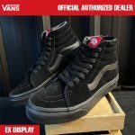 SEPATU SNEAKERS HIGH TOP (EX DISPLAY) CASUAL PRIA WANITA HITAM ORIGINAL VNS OTW | X SK8-HI BLK BLK