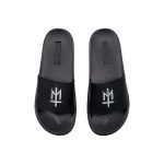 SANDAL SLIDE PRIA WANITA CASUAL SIMPLE POLOS LOGO HITAM ORIGINAL MATERNAL | SS 60