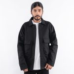JAKET FIELDER KATUN CASUAL POLOS PRIA WANITA HITAM ORIGINAL MATERNAL DISASTER | DRAFTA