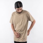KAOS KATUN COMBED 20's PRIA CASUAL SIMPLE LENGAN PENDEK KHAKI ORIGINAL MATERNAL | KHULL