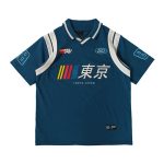 KAOS RUGBY LAVISH SHIRT PRIA KATUN 16s CASUAL LENGAN PENDEK NAVY ORIGINAL MEMPHIS ORIGINS | TOKYO