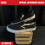 SEPATU SLIP ON (EX DISPLAY) CASUAL SIMPLE PRIA WANITA HITAM ORIGINAL | X SLIP ON BW