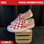 SEPATU SLIP ON (EX DISPLAY) CASUAL PRIA WANITA PUTIH ORIGINAL VNS OTW | X SLIP ON MIX CHECK RED