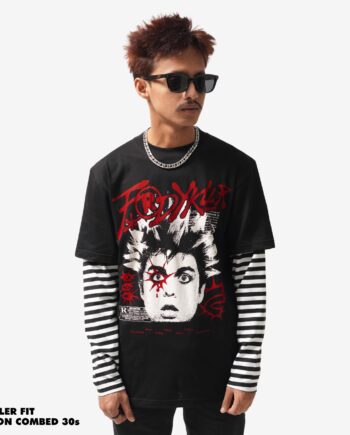 KAOS KATUN COMBED 30s PRIA POP PUNK SERIES LENGAN PANJANG HITAM FRIDAY KILLER | THE FINK BLACK LS