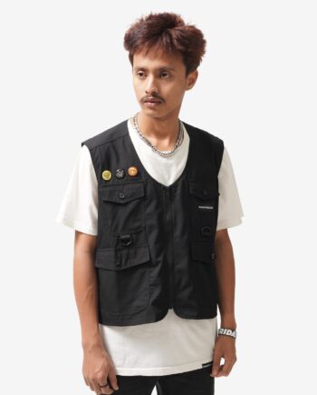ROMPI VEST KATUN RIPSTOP CASUAL POP PUNK SERIES PRIA HITAM FRIDAY KILLER | THE FXVEST