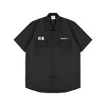 KEMEJA KATUN TWILL WORK SHIRT CASUAL PRIA HITAM ORIGINAL EVIL ARMY | SH EVIL X BURGERKILL