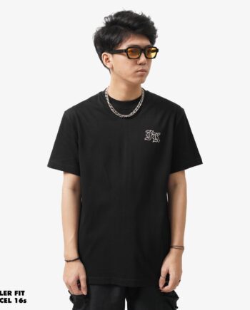 KAOS PRIA KATUN COMBED 16s CASUAL SIMPLE LENGAN PENDEK HITAM FRIDAY KILLER | 13 PAISLEY BLACK