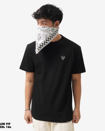 KAOS PRIA KATUN COMBED 16s CASUAL SIMPLE LENGAN PENDEK HITAM FRIDAY KILLER | THE CHICANO BLACK WHITE