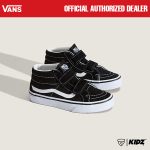 SEPATU ANAK ANAK SNEAKERS VELCRO CLASSIC CASUAL HITAM ORIGINAL VNS OTW | UY SK8 MID V BLK WHT