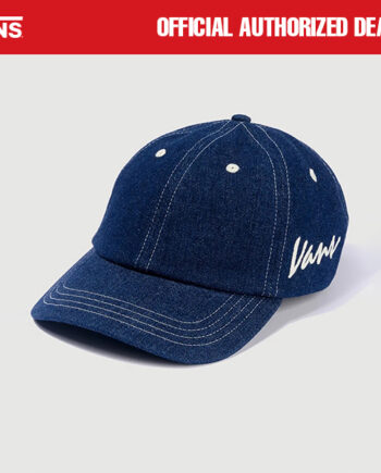 TOPI POLO CAPS CLASSIC CASUAL PRIA WANITA DENIM ORIGINAL VNS OTW | SCRIPT CURVED DARK DENIM