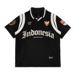 KAOS RUGBY SHIRT PRIA KATUN 16s LENGAN PENDEK HITAM MEMPHIS ORIGINS | INDONESIA BLACK