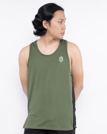 TANK TOP SINGLET KATUN COMBED CASUAL SIMPLE PRIA HIJAU ORIGINAL MATERNAL DISASTER | NIFESTAL