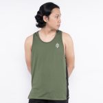 TANK TOP SINGLET KATUN COMBED CASUAL SIMPLE PRIA HIJAU ORIGINAL MATERNAL DISASTER | NIFESTAL