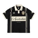 KAOS RUGBY SHIRT PRIA KATUN 16s LENGAN PENDEK HITAM MEMPHIS ORIGINS | AMSTERDAM