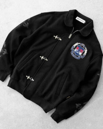 JAKET KATUN HEAVY WEIGHT FLEECE 375gsm CASUAL PRIA WANITA HITAM ORIGINAL MEMPHIS | POMPIERS ZIP