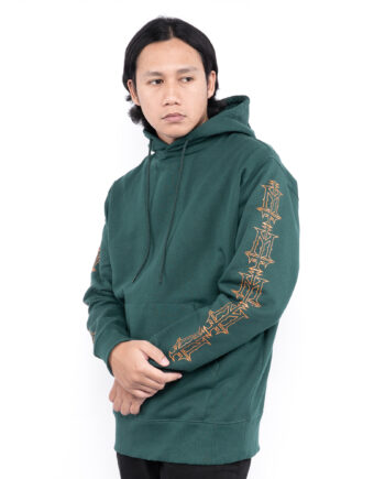 JAKET HOODIE PULLOVER KATUN FLEECE 280g CASUAL PRIA WANITA HIJAU ORIGINAL MATERNAL DISASTER | STANDE