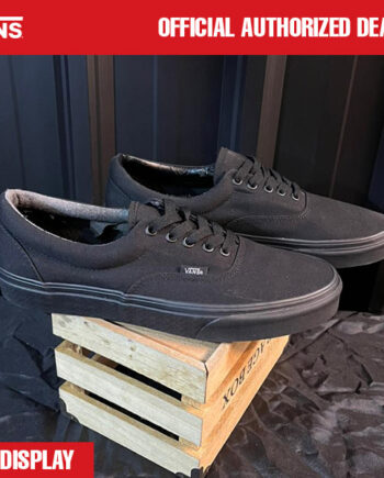 SEPATU SNEAKER (EX DISPLAY) CASUAL PRIA WANITA POLOS HITAM ORIGINAL | X ERA BLK BLK