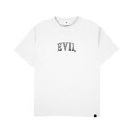 KAOS KATUN COMBED 24s CASUAL SIMPLE PRIA WANITA PUTIH ORIGINAL EVIL ARMY | HANNITIZE L25 WHT