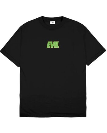 KAOS KATUN COMBED 24s CASUAL SIMPLE PRIA WANITA HITAM ORIGINAL EVIL ARMY | THE BOMB L