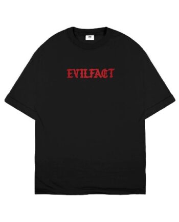 KAOS KATUN COMBED 24s OVERSIZED CASUAL PRIA WANITA HITAM ORIGINAL EVIL ARMY | CHAOTIC L25 BLK