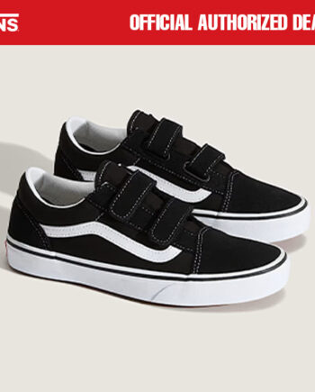 SEPATU SNEAKERS CLASSIC CASUAL PRIA WANITA HITAM ORIGINAL | JN OLD SKOOL V BLACK WHITE