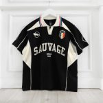 KAOS RUGBY SHIRT PRIA KATUN 16s LENGAN PENDEK HITAM ORIGINAL MEMPHIS ORIGINS | SAUVAGE