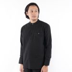 KEMEJA KATUN PRIA CASUAL SIMPLE POLOS LENGAN PANJANG HITAM ORIGINAL MATERNAL DISASTER | INTERLA