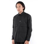 KEMEJA KATUN PRIA CASUAL SIMPLE POLOS LENGAN PANJANG HITAM ORIGINAL MATERNAL DISASTER | GLAZIER