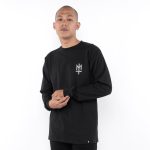 KAOS KATUN COMBED 20's CASUAL PRIA WANITA LENGAN PANJANG HITAM ORIGINAL MATERNAL | RESURGE