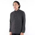 KEMEJA KATUN PRIA CASUAL SIMPLE POLOS LENGAN PANJANG HITAM ORIGINAL MATERNAL DISASTER | KERRT