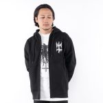 JAKET HOODIE ZIPPER KATUN FLEECE 280g CASUAL PRIA WANITA HITAM ORIGINAL MATERNAL DISASTER | MELTAE