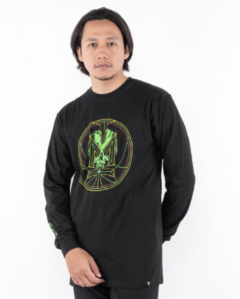 KAOS KATUN COMBED 16's CASUAL PRIA WANITA LENGAN PANJANG HITAM ORIGINAL MATERNAL DISASTER | MOSSEAC