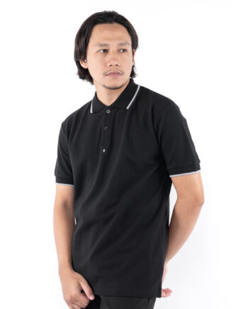 KAOS KERAH POLO SHIRT CASUAL POLOS PRIA LENGAN PENDEK HITAM ORIGINAL MATERNAL DISASTER | LIGRE