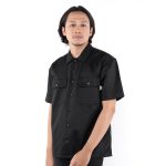 KEMEJA PRIA KATUN CASUAL SIMPLE LENGAN PENDEK POLOS HITAM ORIGINAL MATERNAL DISASTER | WINTRA