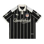 KAOS RUGBY SHIRT PRIA KATUN 16s LENGAN PENDEK HITAM MEMPHIS ORIGINS | QUARTERBACK