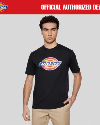 KAOS KATUN PRIA CASUAL SIMPLE LENGAN PENDEK HITAM ORIGINAL DICKIES | ICON LOGO SS BLK
