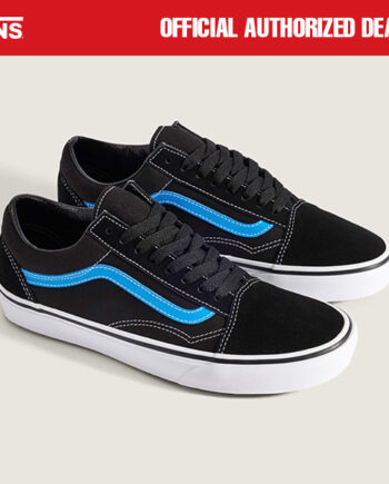 SEPATU SNEAKERS CLASSIC CASUAL PRIA WANITA HITAM ORIGINAL | OLD SKOOL 2 TONE BRIGHT AZZURE