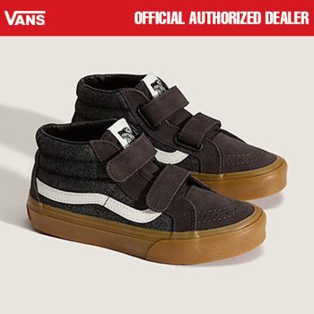 SEPATU ANAK ANAK SNEAKERS VELCRO CLASSIC CASUAL DENIM HITAM ORIGINAL | UY SK8 MID REISSUE V DENIM BLACK