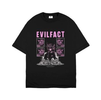 KAOS KATUN COMBED 16s OVERSIZE CASUAL PRIA WANITA HITAM ORIGINAL EVIL ARMY | LORIELLE C26 BLK