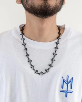 KALUNG RANTAI STAINLESS KARAKTER LOGO AKSESORIS PRIA HITAM ORIGINAL MATERNAL DISASTER | SPINATO BL