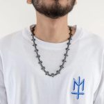 KALUNG RANTAI STAINLESS KARAKTER LOGO AKSESORIS PRIA HITAM ORIGINAL MATERNAL DISASTER | SPINATO BL