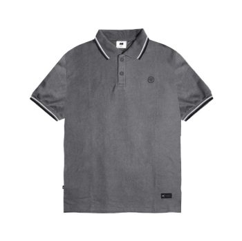KAOS KERAH POLO CASUAL SIMPLE PRIA WANITA ABU ABU ORIGINAL EVIL ARMY | TITLE FIGHT D26 GREY