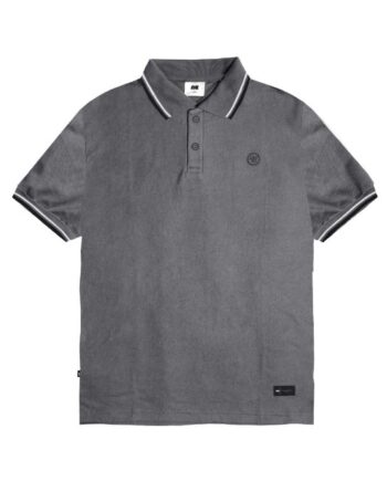 KAOS KERAH POLO CASUAL SIMPLE PRIA WANITA ABU ABU ORIGINAL EVIL ARMY | TITLE FIGHT D26 GREY