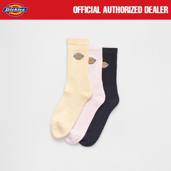 KAOS KAKI SOCKS DRY 3 PASANG CASUAL PRIA WANITA MIX HITAM ORIGINAL DICKIES | GENOLA WOOD ASH (L)