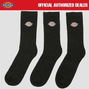 KAOS KAKI SOCKS DRY 3 PASANG CASUAL PRIA WANITA HITAM ORIGINAL DICKIES | GENOLA SOCK BLACK