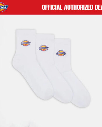 KAOS KAKI SOCKS DRY 3 PASANG CASUAL PRIA WANITA PUTIH ORIGINAL DICKIES | VALLEY GROVE MID WHITE