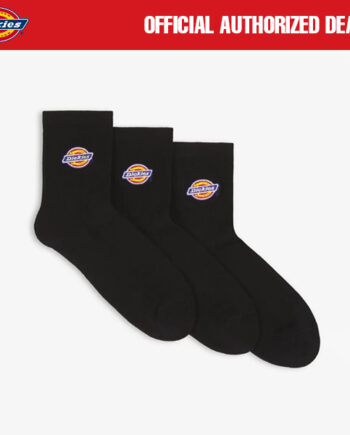 KAOS KAKI SOCKS DRY 3 PASANG CASUAL PRIA WANITA HITAM ORIGINAL DICKIES | VALLEY GROVE MID BLACK